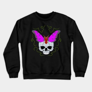 Death Skull and butterfly Crewneck Sweatshirt